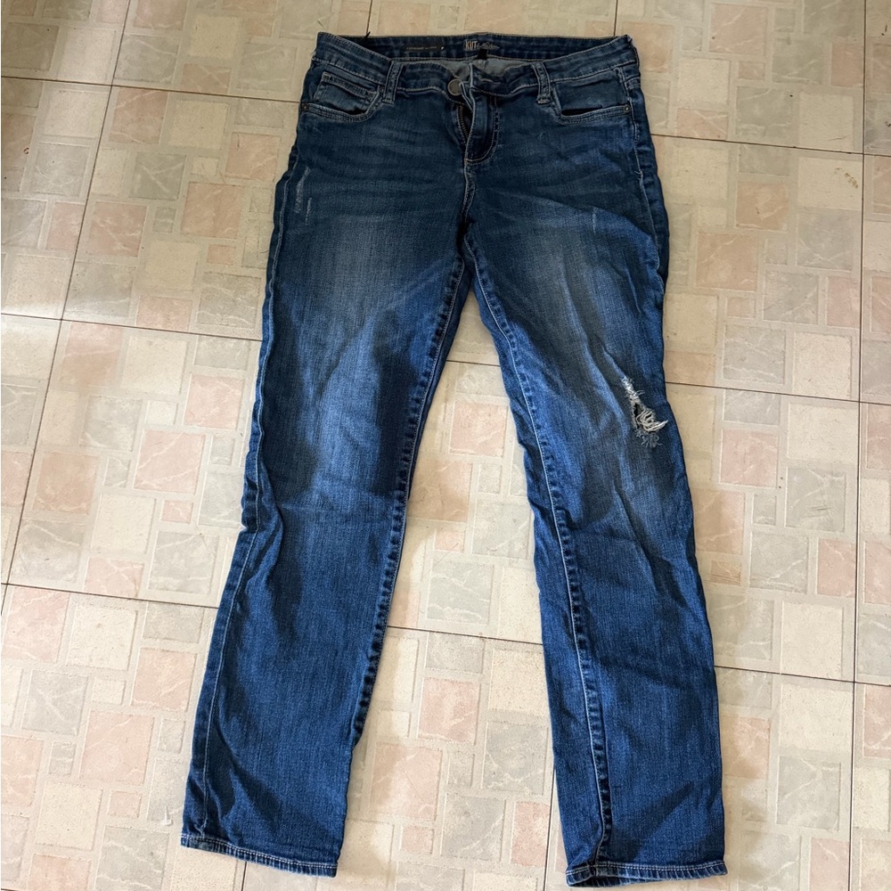 Kut from the Kloth Women's Dark Blue Straight Leg Jeans